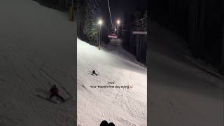 Night Skiing Gone Wrong borovets skiing skiingisfun [upl. by Keldah]