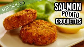 Crunchy Salmon Croquettes a type of fried salmon Patty [upl. by Anirdna]