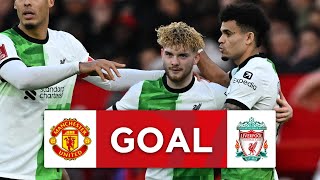 GOAL  Harvey Elliot  Manchester United 23 Liverpool  Quarterfinal  Emirates FA Cup 202324 [upl. by Jeu]