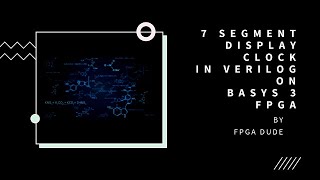 7 Segment Display Clock Basys3 FPGA using Verilog in Vivado [upl. by Aeht833]