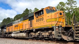 WFRX EMD SD70MAC Leaser Unit on NS 330 at Crawford FL [upl. by Yelsehc]