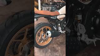 Yamaha XSR 155 removed db killer in original stock exhaust Sounds much better [upl. by Parhe]