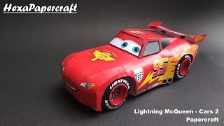 How to Make Lightning McQueen Papercraft [upl. by Nillek]