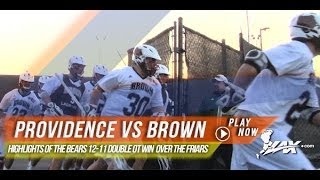 Providence vs Brown  2014 Laxcom College Highlights [upl. by Elynad]