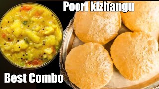 Saravana Bhavan Poori Kizhangu breakfastdinner Combo Poori Masala  Poori Recipe  Best Combo [upl. by Lune678]