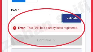 How To Fix Error This PAN Has already been registered Problem Solve in Income Tax Portal [upl. by Painter]