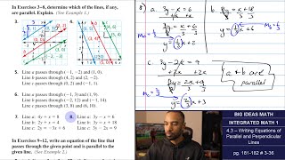 Big Ideas Math IM1 43  Writing Parallel amp Perpendicular Lines Equations Lecture amp Problem Set [upl. by Binetta463]