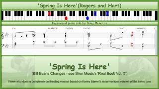 Spring Is Here  Bill Evans Changes  jazz piano tutorial [upl. by Kimble]