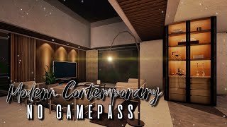 Bloxburg Modern Contemporary No Gamepass Speedbuild [upl. by Evol940]