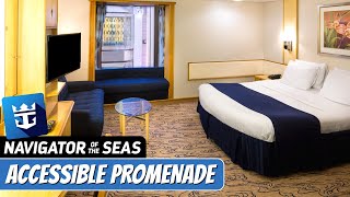 Navigator of the Seas  Accessible Promenade View Interior Stateroom Tour amp Review  Royal Caribbean [upl. by Howlyn928]