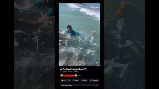 Jump In Shark Infested Beach GONE WRONG shorts [upl. by Noteek]