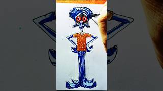 Pendrawing stickman speed Squidward exe drawing art shorts sonic spongebob [upl. by Perlis]