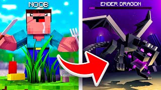 Derroté al DRAGON por Primera Vez en MINECRAFT…😱 [upl. by Costanzia]