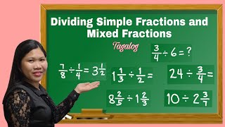 Dividing Simple Fractions and Mixed Fractions [upl. by Einaffit]