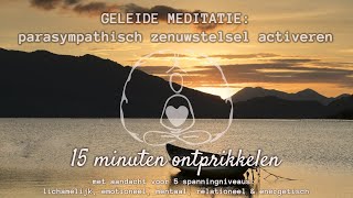 Geleide meditatie 15 minuten ontprikkelen parasympathische zenuwstelsel activeren [upl. by Dolli]