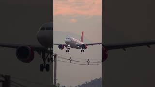 avianca airbus a320neo landing from Bogotá in santiago short [upl. by Rodman721]