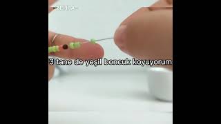 Boncuktan kurbağalı yüzük yapımı kendinyap diy yuzuk kumboncuk keşfet fypシ frog [upl. by Nayrb]