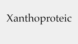 How to Pronounce Xanthoproteic [upl. by Lathrop525]