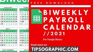 Google Sheets 2021 Biweekly Payroll Calendar Template ► Free Download [upl. by Steffie]