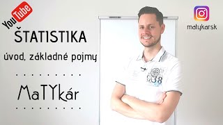 ŠTATISTIKA SŠ  úvod základné pojmy [upl. by Anai]