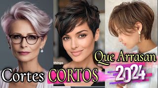 DISEÑO DE CORTE CORTO 2024 PIXIE TENDENCIA FEMENINA QUE ARRASAN LAS PELUQUERIAS [upl. by Maurise714]