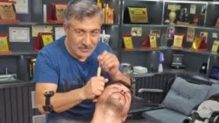 ASMR SKIN CARE AND HEAD MASSAGE WITH BARBER MUNUR ONKAN EvetAbii [upl. by Ahsertal179]