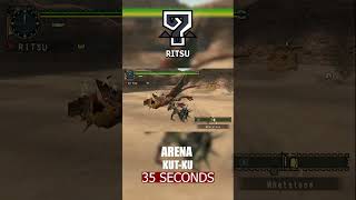 MHFU  KUTKU VS HAMMER Arena 35 Seconds [upl. by Eilssel]