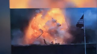 Explosion at large batteryrecycling in Missouri Telsa [upl. by Hannavahs]