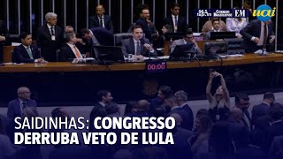 Congresso derruba veto de Lula e proíbe quotsaidinhaquot de presos [upl. by Bertha]