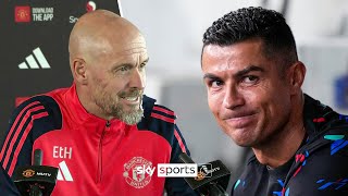 Erik ten Hags honest response to Cristiano Ronaldos Man United comments [upl. by Rosy233]