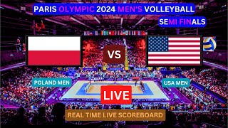 Poland Vs USA LIVE Score UPDATE Today Semi Finals Match 2024 Paris Olympic Men’s Volleyball LIVE [upl. by Llirrem585]