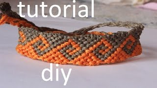 como hacer una pulsera macrame ola griega modelo 4 [upl. by Arahs]