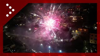 Capodanno 2024 il drone in volo tra i fuochi dartificio a Napoli allo scoccare della mezzanotte [upl. by Becky]