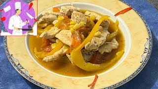 Recette facile de poulet dans sa nage de légumes [upl. by Schonfeld74]