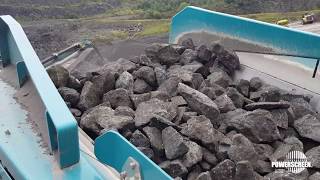 Powerscreen crushing amp screening train in basalt  1300MXT CH2100X amp CH2200 [upl. by Jos297]