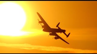 Stunning Sunset Display RAF BBMF Avro Lancaster [upl. by Ziladnerb]