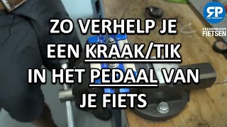 ZO VERHELP JE EEN KRAAK  TIK IN HET PEDAAL VAN JE FIETS [upl. by Pollack]