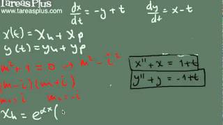 Solución sistema de ecuaciones diferenciales lineales por determinantes [upl. by Odraner44]