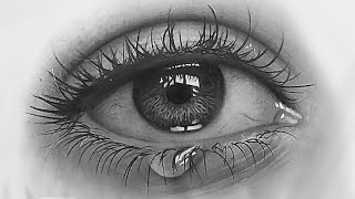 Eye Drawing How To Draw a Realistic Eye  Crying Eye Drawing Tutorial [upl. by Aianat]