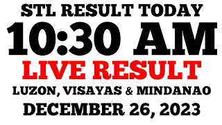 STL Result Today 1030AM Draw December 26 2023 Tuesday STL LIVE Result Luzon Visayas and Mindanao [upl. by Jacynth]