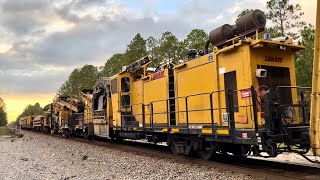 Loram amp GREX MOW Equipment on NS 323 at Crawford FL [upl. by Lise]