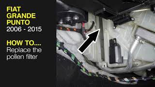 How to replace the pollen filter on the Fiat Grande Punto 2006 to 2015 [upl. by Junieta707]