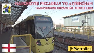 Manchester Piccadilly to Altrincham 🇬🇧 FULL ROUTE  Tram  Manchester Metrolink HD [upl. by Gilba]