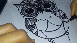 How to draw animal Zentangle art for kids step by step instructions [upl. by Licko]