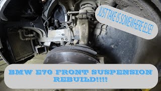 BMW E70 2008 X5 Front Suspension Rebuild [upl. by Neelyam194]