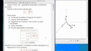 Derivation of Keplers first law [upl. by Lledal173]