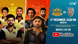 LIVE  Urbanrisers Hyderabad VS Manipal Tigers  Legends League cricket 2023  M15 [upl. by Retniw887]