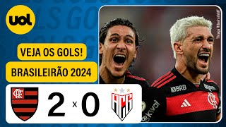 FLAMENGO 2 X 0 ATLÉTICOGO  CAMPEONATO BRASILEIRO 2024 VEJA VÍDEO COM GOLS DE PEDRO E ARRASCAETA [upl. by Eob194]