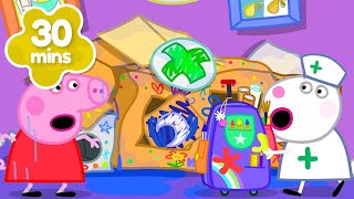 Crafting Cardboard Houses 📦  Peppa Pig Full Episodes [upl. by Vary]