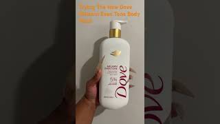 Trying The New Dove Melanin Even Tone Body Wash bodycare skincare [upl. by Delahk]